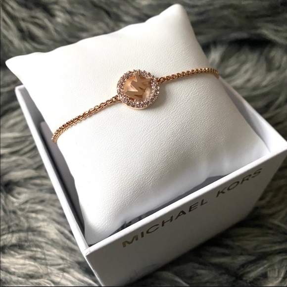 NWT authentic MK rosegold tone bracelet - Picture 3 of 6